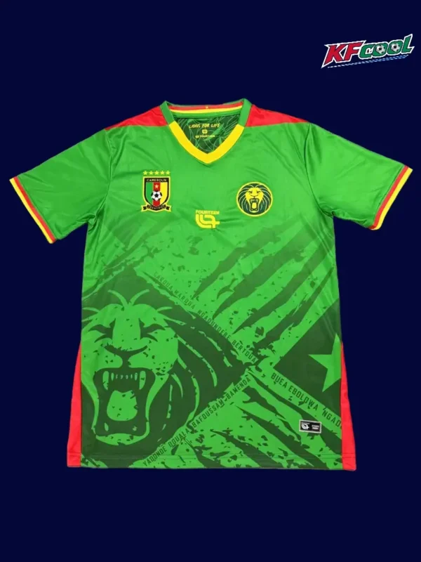 Cameroon Home Green Jersey 2526 Fans Version1 - KFCool – Football Jerseys & Soccer Kits Store Cameroon 25/26 home green football jersey front with national badge