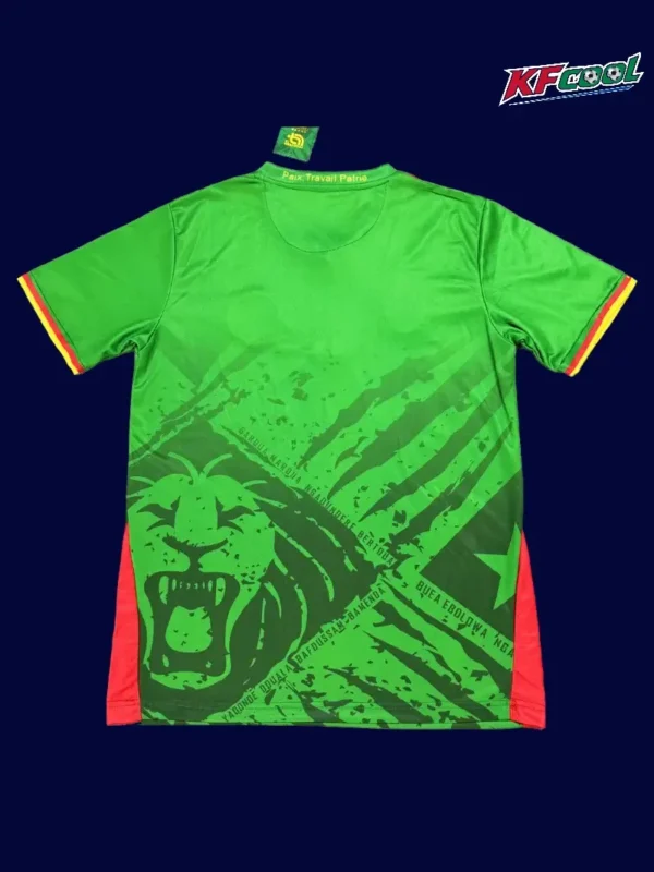 Cameroon Home Green Jersey 2526 Fans Version2 - KFCool – Football Jerseys & Soccer Kits Store Back view of Cameroon 25/26 home jersey with customization area