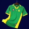 Cameroon Home Green Retro Jersey 1998A - kfcool.com Cameroon 1998 retro green home jersey front with classic crest