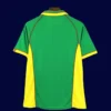 Cameroon Home Green Retro Jersey 1998B - kfcool.com Back view of Cameroon 1998 retro jersey with vintage number styling