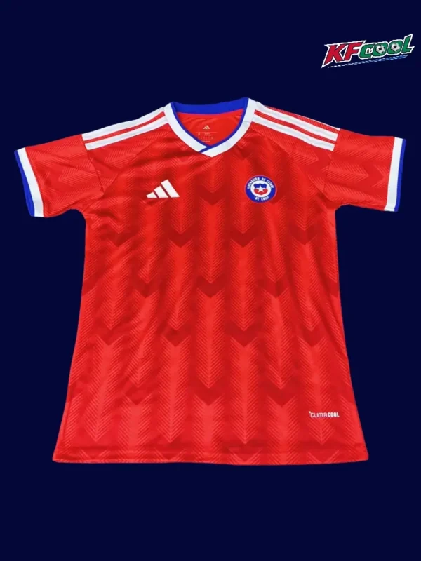 Chile Home Red Jersey 2526 Fans Version1 - kfcool.com Chile 25/26 home red football jersey front with national crest