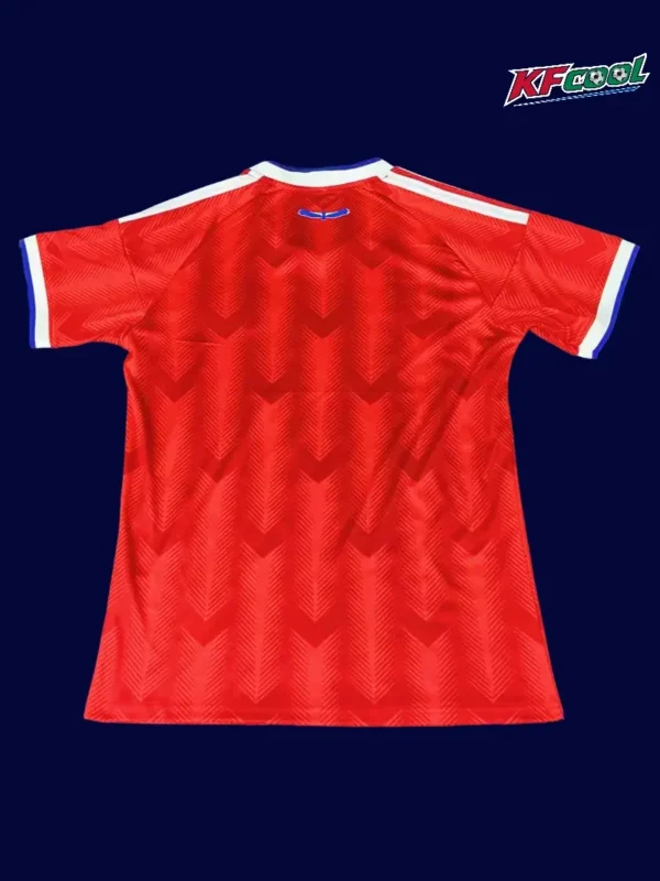 Chile Home Red Jersey 2526 Fans Version2 - kfcool.com Back view of Chile 25/26 home jersey with custom number space