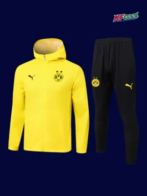 Dortmund yellow football training tracksuit front