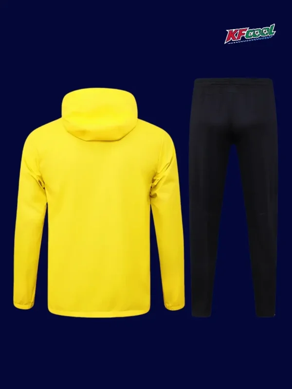 Back view of Dortmund yellow football training tracksuit