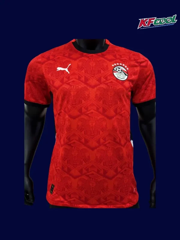 Egypt 2025 home red football jersey front player version