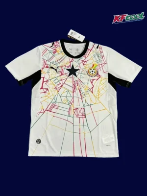 Ghana 26/27 away white football jersey front