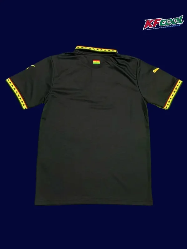 Ghana Black Special Editione Jersey 2627 Fans Version2 - kfcool.com Back view of Ghana 26/27 black special edition jersey