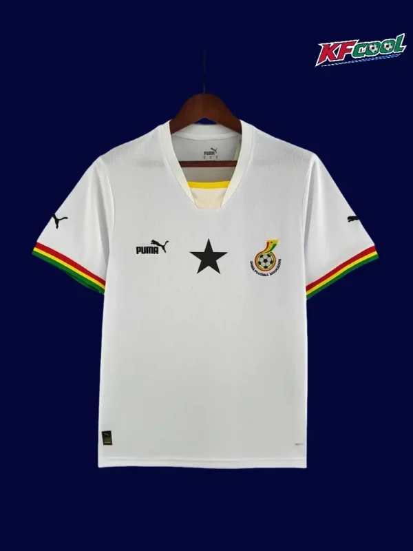 Ghana 2022 World Cup home white football shirt front