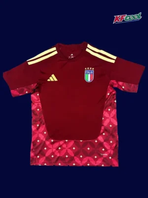 Italy Brown Red Goalkeeper Jersey 2627A Italy goalkeeper brown-red jersey 26/27 front with padding.