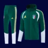 Italy green hoodie jacket tracksuit 26/27 front, zip-up view.