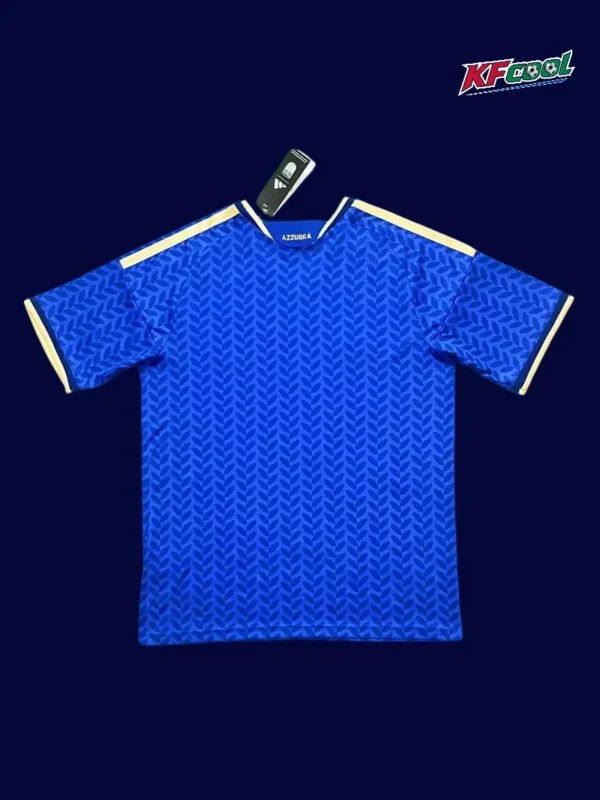 Italy home blue jersey 26/27 fans version back view with number area