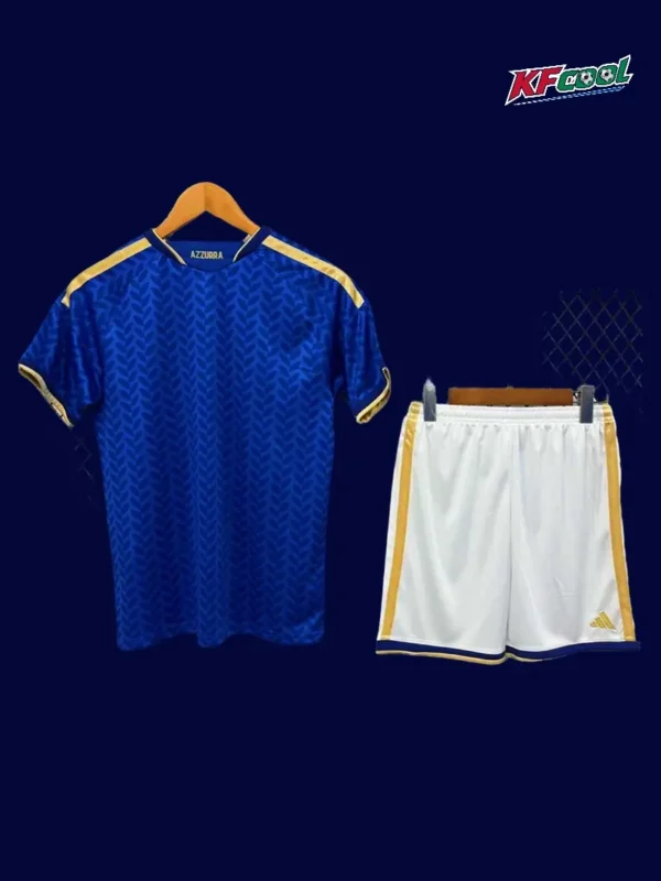 Italy Home Blue Kids kits 2627 Fans Version2 - kfcool.com Italy kids home blue jersey 26/27 fans version back with number area.