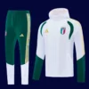 Italy White Hoodie Jacket Tracksuit 2627A - KFCool – Football Jerseys & Soccer Kits Store Italy white hoodie jacket tracksuit 26/27 front, clean athletic style.