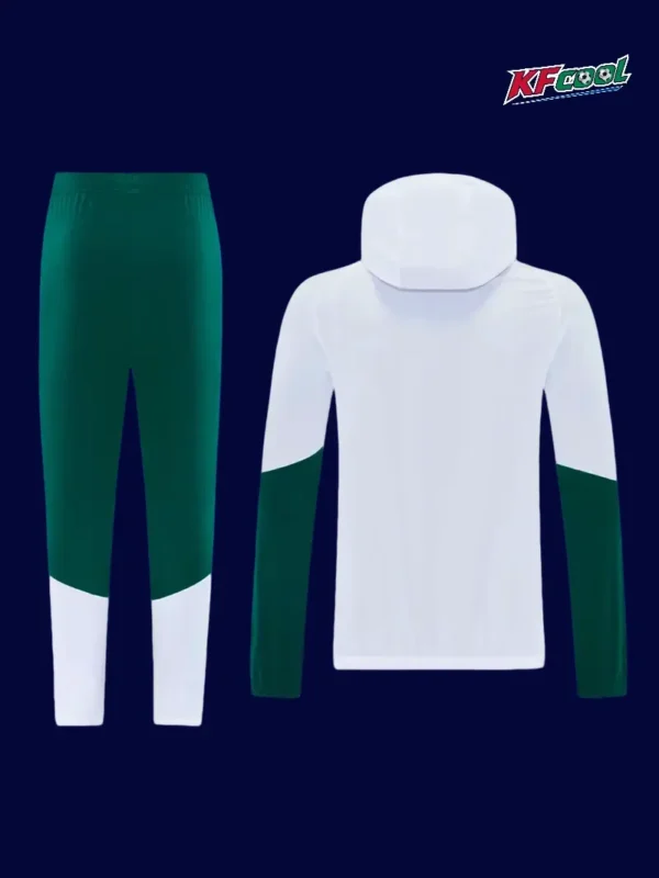 Italy White Hoodie Jacket Tracksuit 2627B - KFCool – Football Jerseys & Soccer Kits Store Italy white hoodie jacket tracksuit 26/27 back with hood and stitch detail.