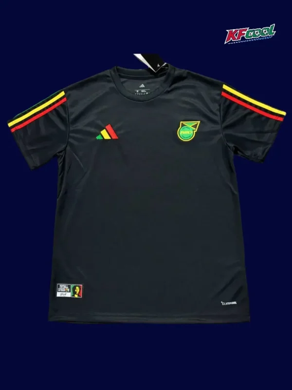 Jamaica 26/27 away black football jersey front