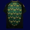 Back view of Jamaica 24/25 away green jersey