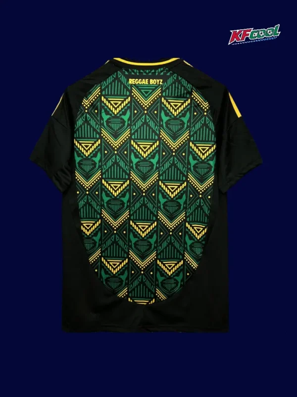Back view of Jamaica 24/25 away green jersey
