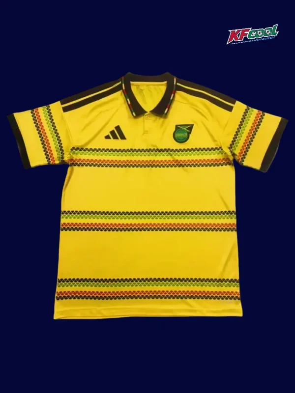 Jamaica Home Yellow Jersey 2627 Fans Version1 - kfcool.com Jamaica 26/27 home yellow football jersey front