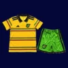 Jamaica Home Yellow Kids kits 2627 Fans Version1 - KFCool – Football Jerseys & Soccer Kits Store Jamaica kids 26/27 home yellow football kit front