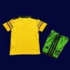 Jamaica Home Yellow Kids kits 2627 Fans Version2 - KFCool – Football Jerseys & Soccer Kits Store Back view of Jamaica kids 26/27 home yellow kit