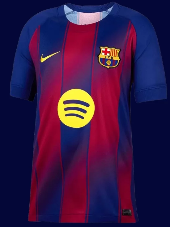 Lamine Yamal Barcelona home jersey front 25/26, high-quality breathable fan gear.
