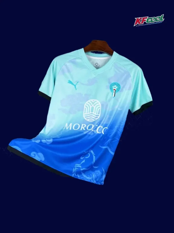 Morocco Blue Special Edition Jersey 2526 Fans Version1 - kfcool.com Morocco 25/26 blue special edition football jersey front
