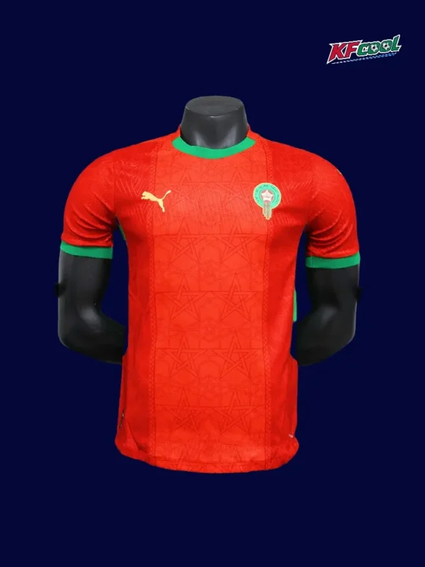 Morocco Home Red Shirt 2526 Player Version1 - kfcool.com Morocco 25/26 home red football shirt front player version