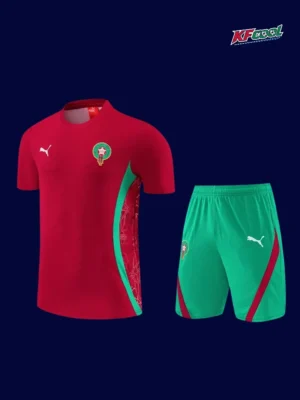 Morocco 26/27 red football training jersey front