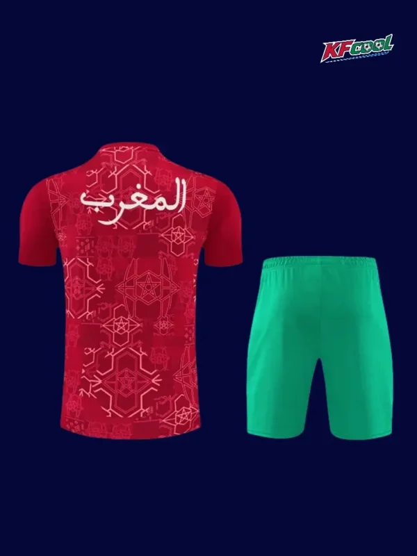 Back view of Morocco 26/27 red training jersey