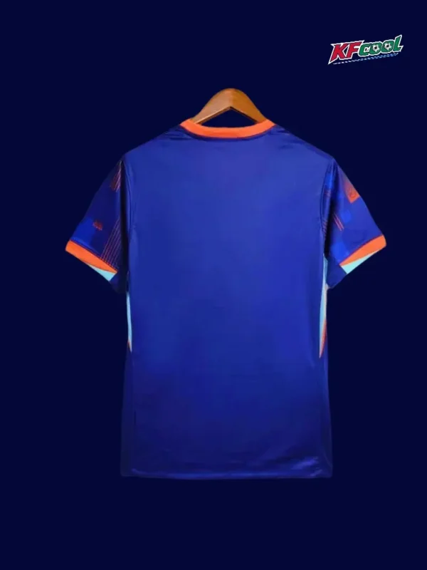 Netherlands Away Blue Jersey 2024 Fans Version2 - kfcool.com Back view of Netherlands 2024 away blue fans jersey