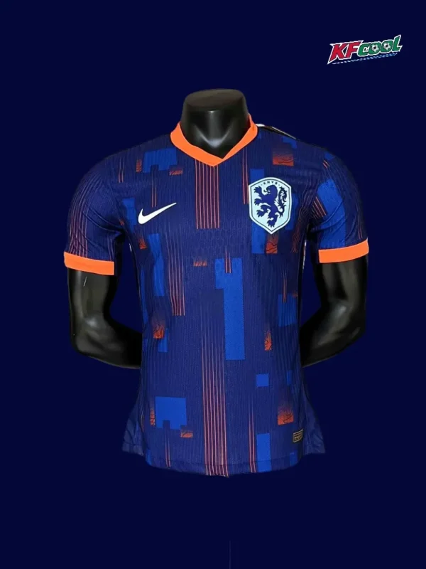 Netherlands 2024 away blue football jersey front player version