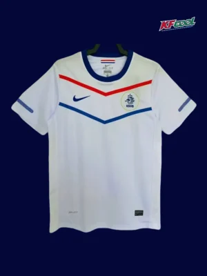 Netherlands 2010 away white retro football jersey front
