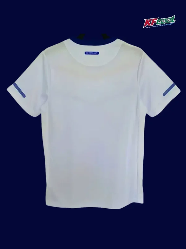 Back view of Netherlands 2010 away white retro jersey