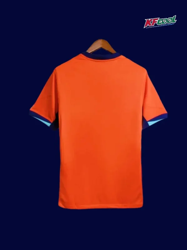 Netherlands Home Orange Jersey 2024 Fans Version2 - kfcool.com Back view of Netherlands 2024 home orange fans jersey