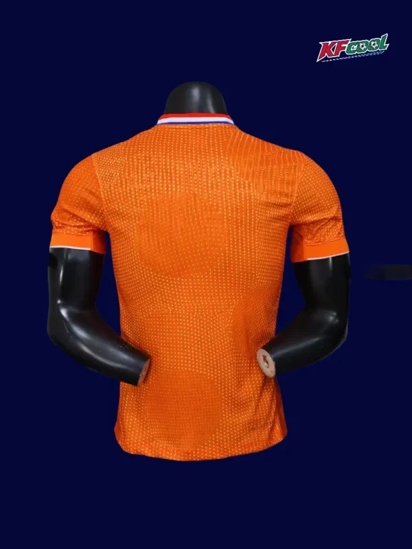 Back view of Netherlands 25/26 home orange player jersey