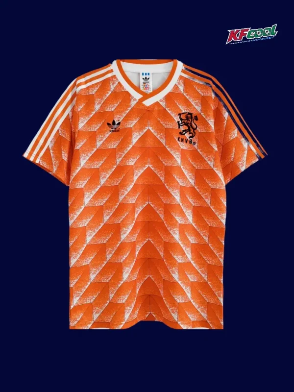 Netherlands 1988 home orange retro football jersey front