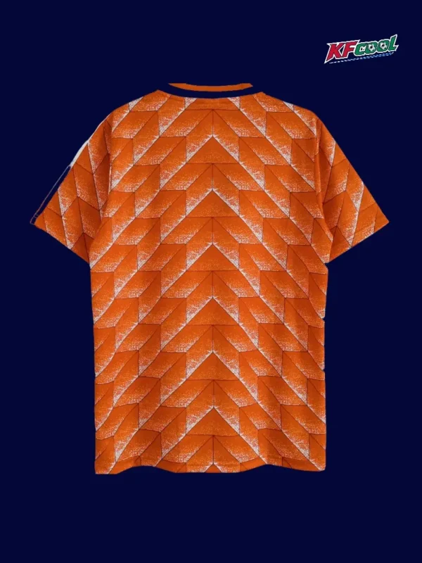 Back view of Netherlands 1988 home orange retro jersey