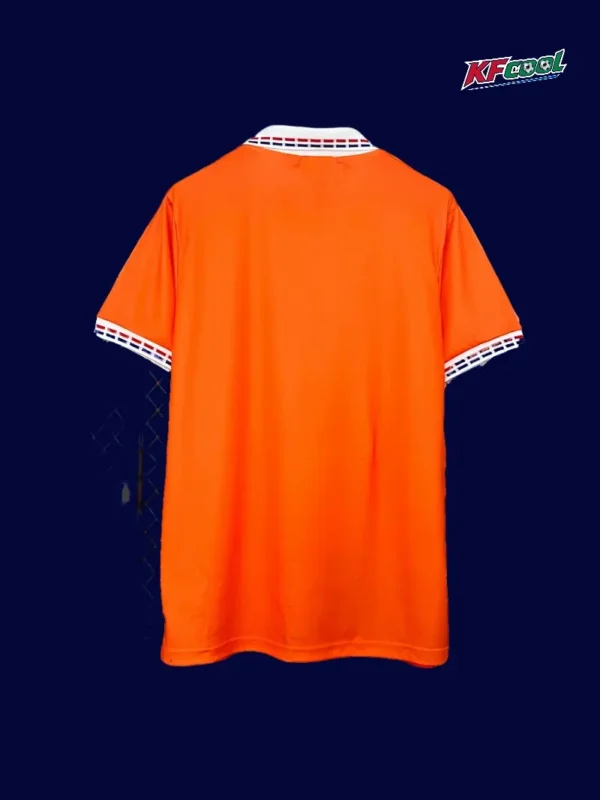 Netherlands Home Orange Retro Jersey 1996B - kfcool.com Back view of Netherlands 1996 home orange retro jersey