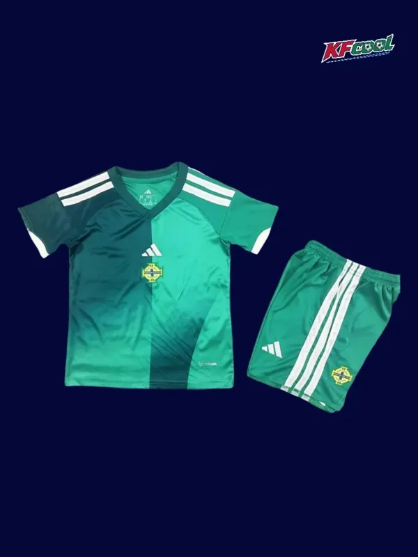 North Ireland kids 26/27 home green football kit front