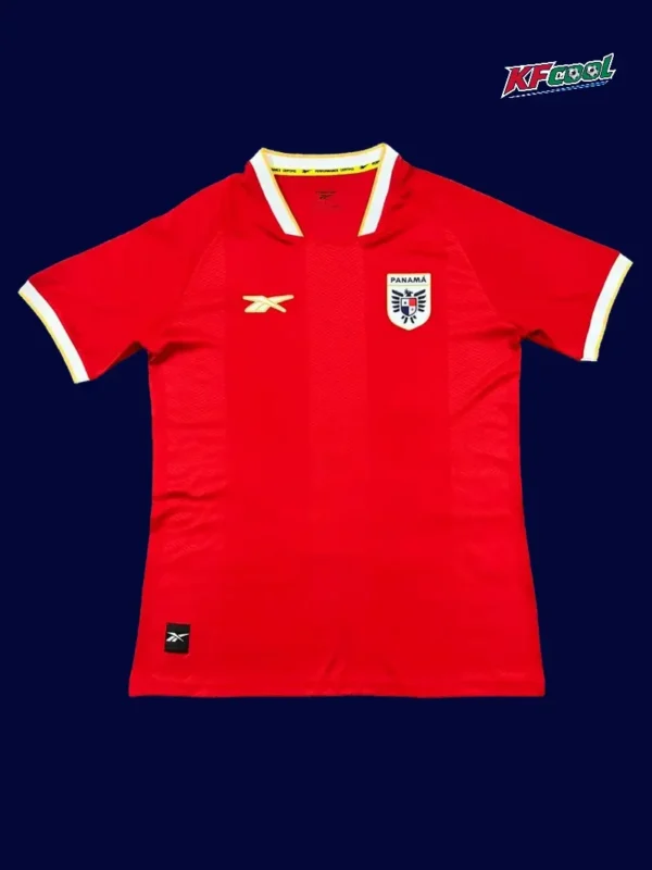 Panama 25/26 home red football jersey front fans version