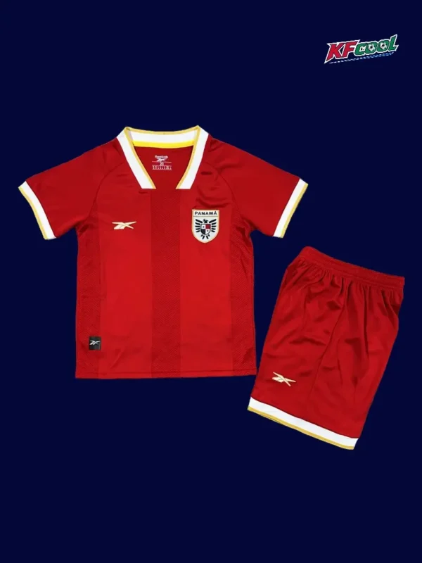 Panama Home Red Kids kits 2526 Fans Version1 - kfcool.com Panama kids 25/26 home red football kit front