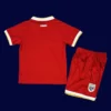 Panama Home Red Kids kits 2526 Fans Version2 - kfcool.com Back view of Panama kids 25/26 home red kit