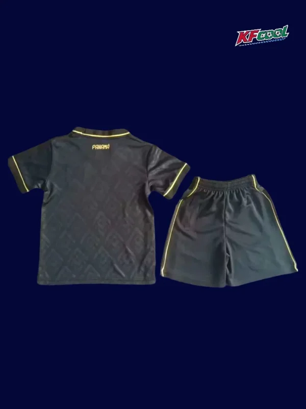Back view of Panama kids 25/26 third black kit