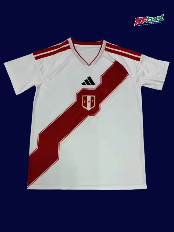 Peru 26/27 home white football jersey front fans version