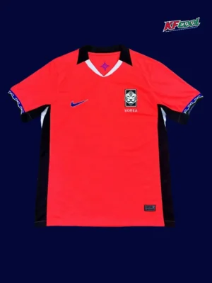 South Korea Home Red Jersey 2526 Fans Version1 South Korea 25/26 home red football jersey front fans version