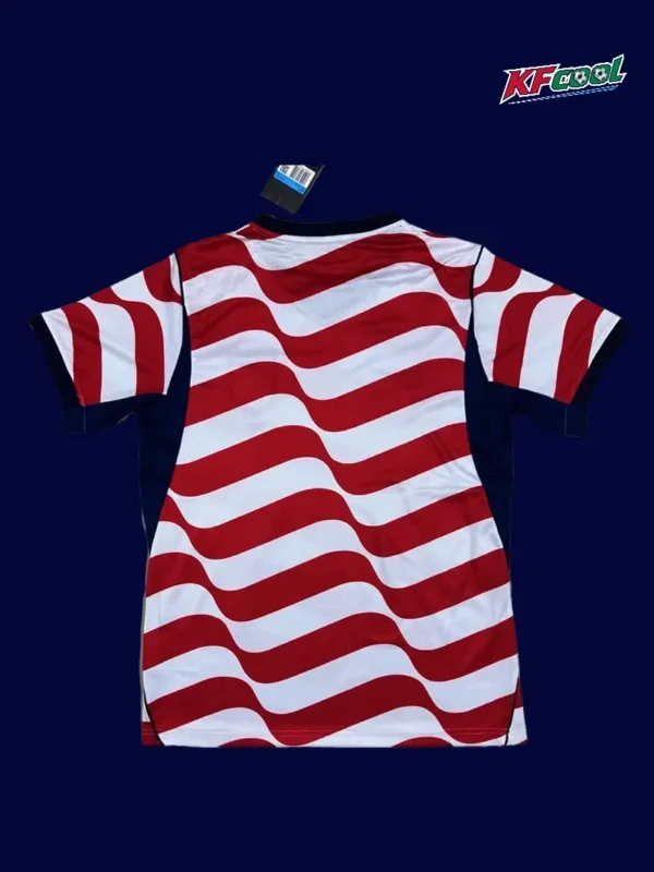 USA home red-white jersey 26/27 fans version back with number zone.