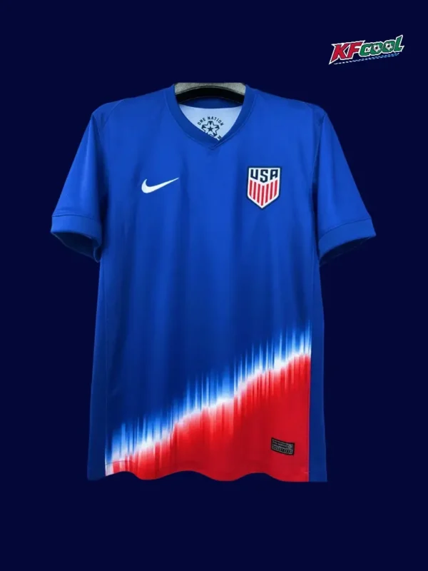United States 24/25 away blue football jersey front fans version