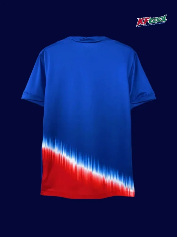 Back view of United States 24/25 away blue fans jersey