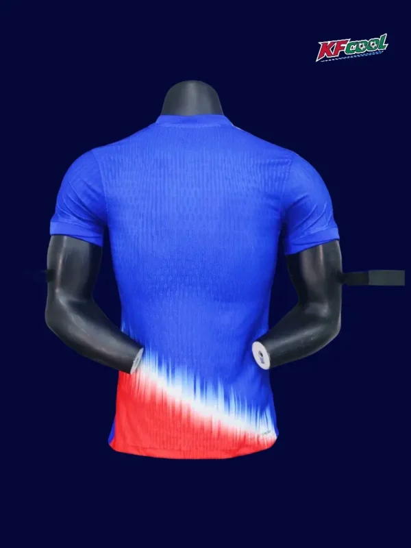 Back view of United States 24/25 away blue player jersey