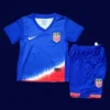United States kids 24/25 away blue football kit front
